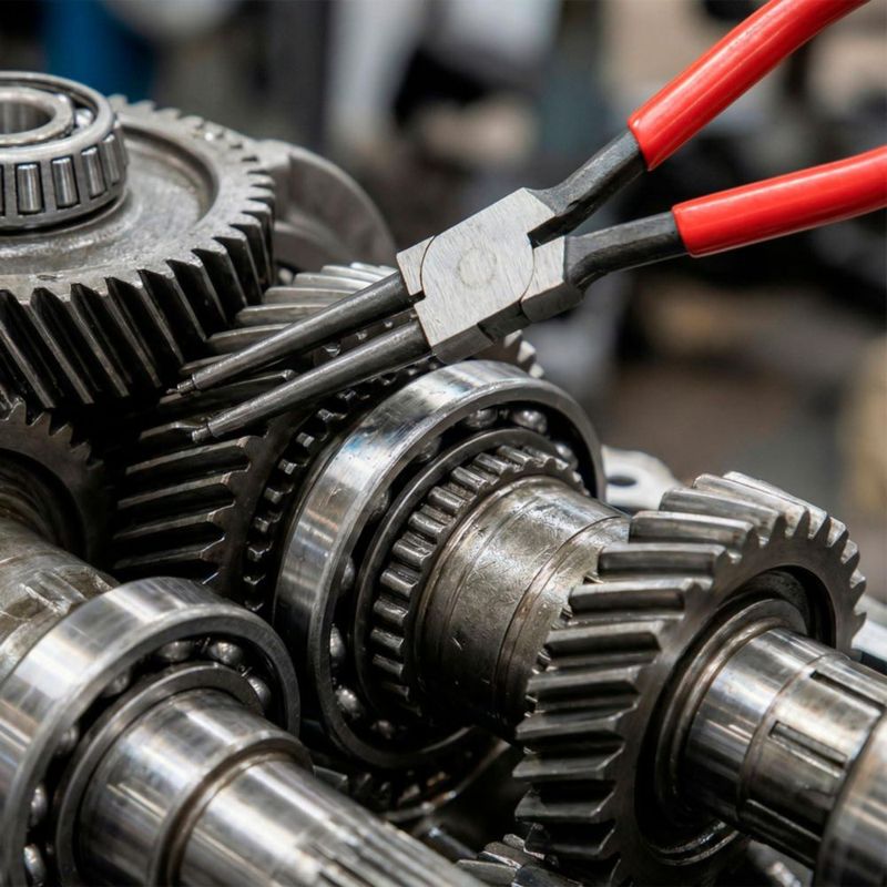 Alicates QWORK de 325 cm para anillos de retención internos uso intensivo