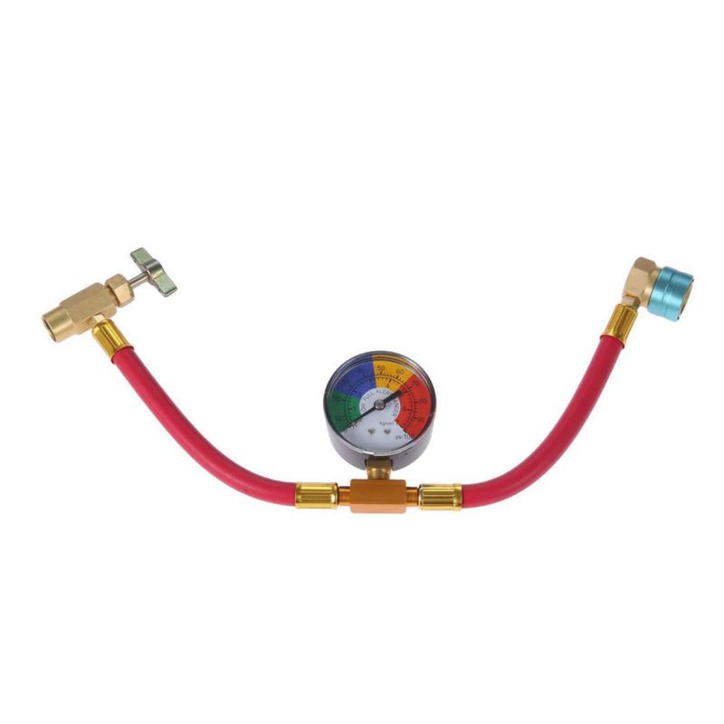 Manguera de refrigerante Aupoko R1234YF 40 cm con manómetro