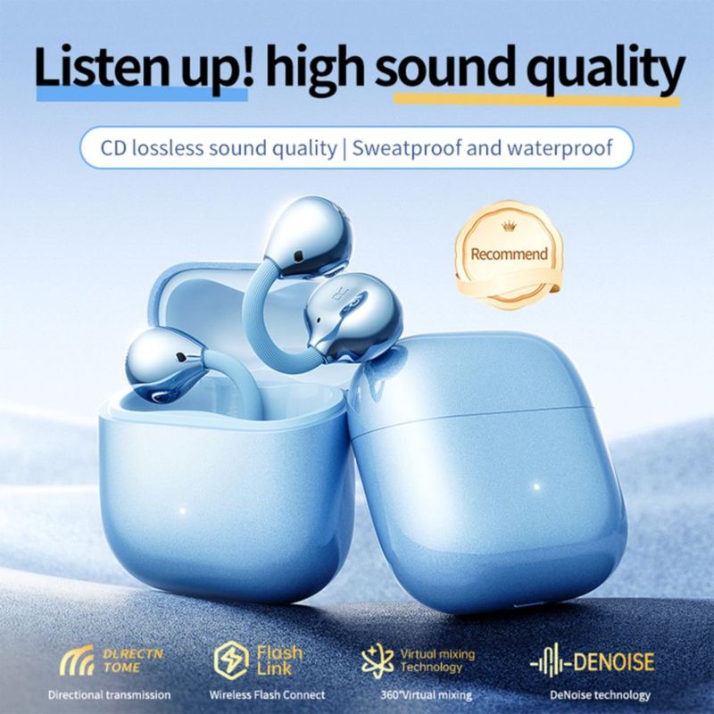 Auriculares MAcnas Inalámbricos Bluetooth 6.0 Azul