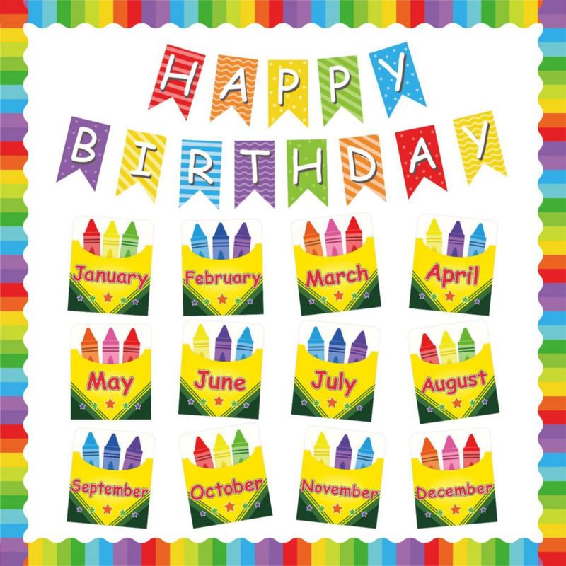 Set Colorido de Tablero de Anuncios para Cumpleaños Sealmic