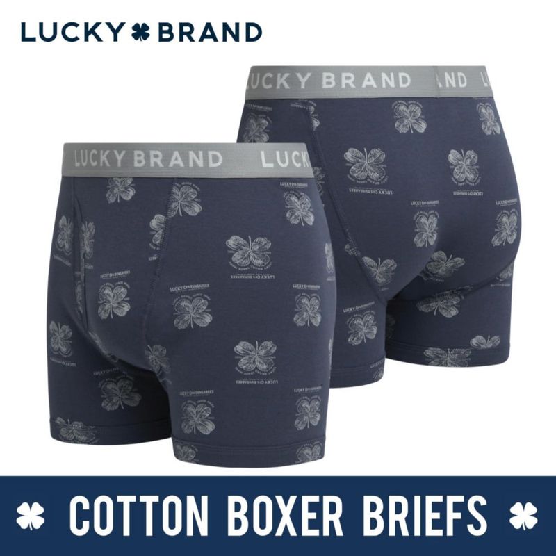 Bóxers Lucky Brand Paquete de 6 Algodón con entrepierna de 10 cm