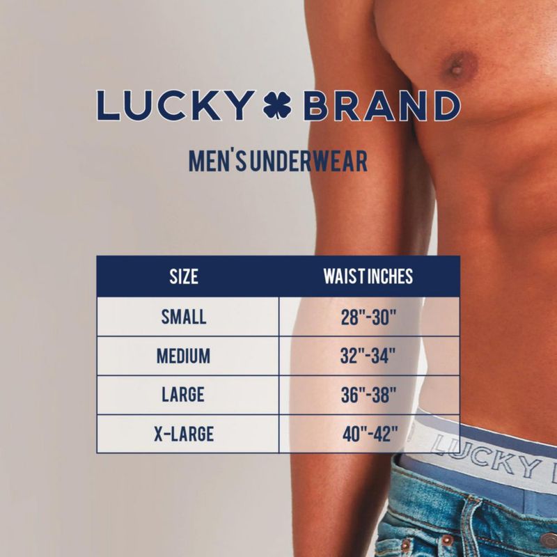 Bóxers Lucky Brand Paquete de 6 Algodón con entrepierna de 10 cm