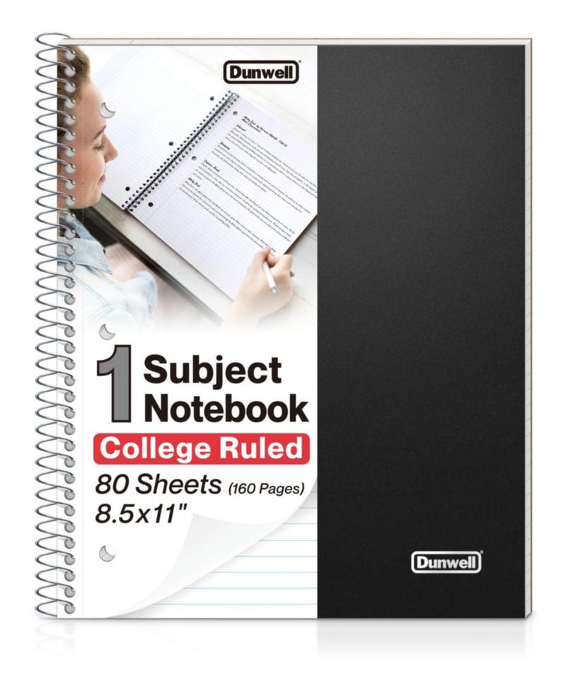 Cuaderno Dunwell 1 asignatura 85 x 11 cm 160 páginas