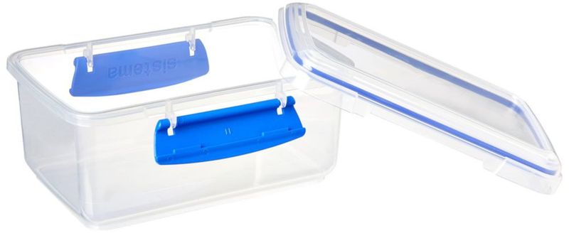 Sistema de Almacenamiento de Alimentos 1.0 L Transparente/Azul – Pack de 3