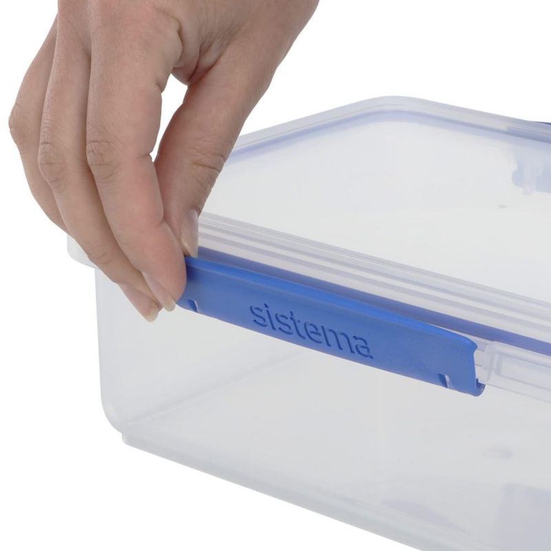 Sistema de Almacenamiento de Alimentos 1.0 L Transparente/Azul – Pack de 3