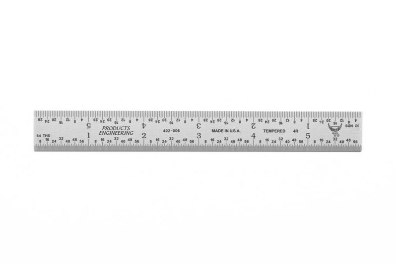 Regla de acero PEC Tools 15 cm – Fabricada en EE. UU.