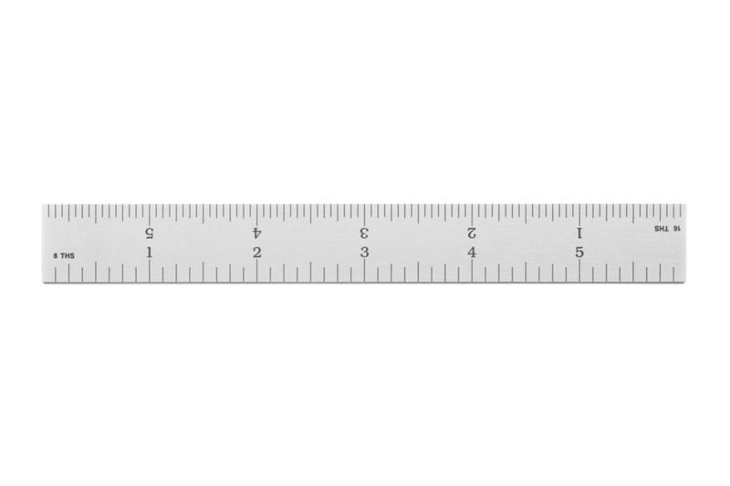 Regla de acero PEC Tools 15 cm – Fabricada en EE. UU.