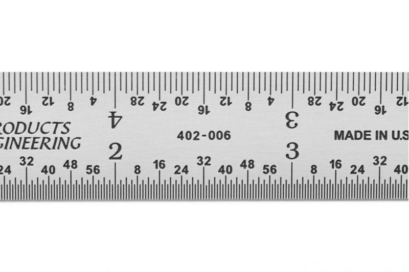 Regla de acero PEC Tools 15 cm – Fabricada en EE. UU.