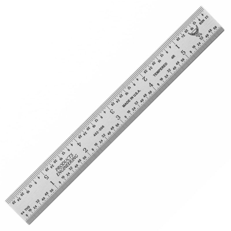 Regla de acero PEC Tools 15 cm – Fabricada en EE. UU.