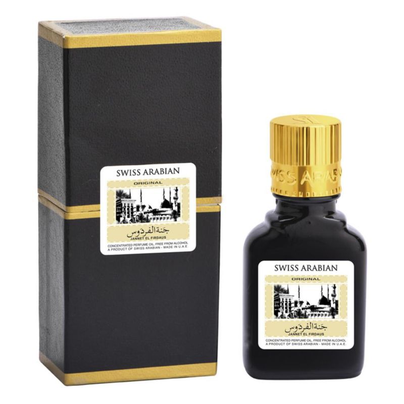 Perfume árabe suizo Jannet EL Firdaus negro 9 ml unisex