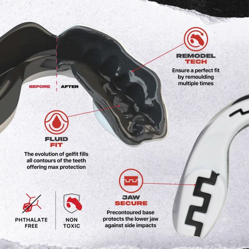 Protector bucal SAFEJAWZ juvenil de doble capa con estuche
