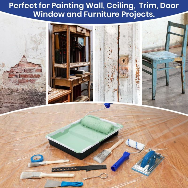 Kit de Rodillos y Accesorios de Pintura Allhercom 54 Piezas para Bricolaje