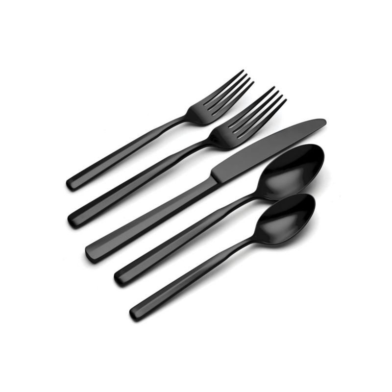 Juego de cubiertos Oneida Ryder 20 piezas negro satinado