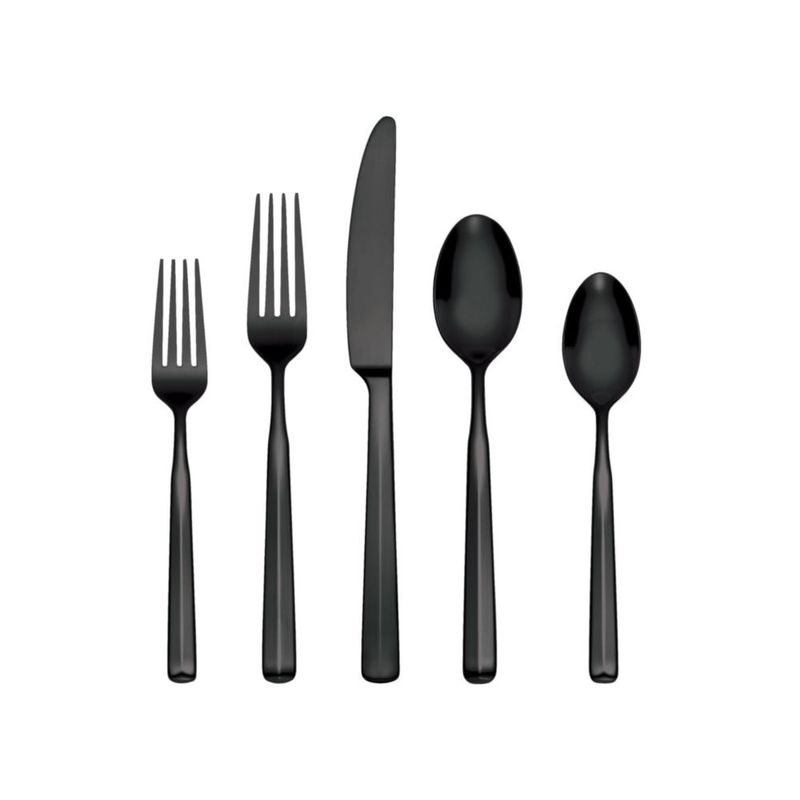 Juego de cubiertos Oneida Ryder 20 piezas negro satinado