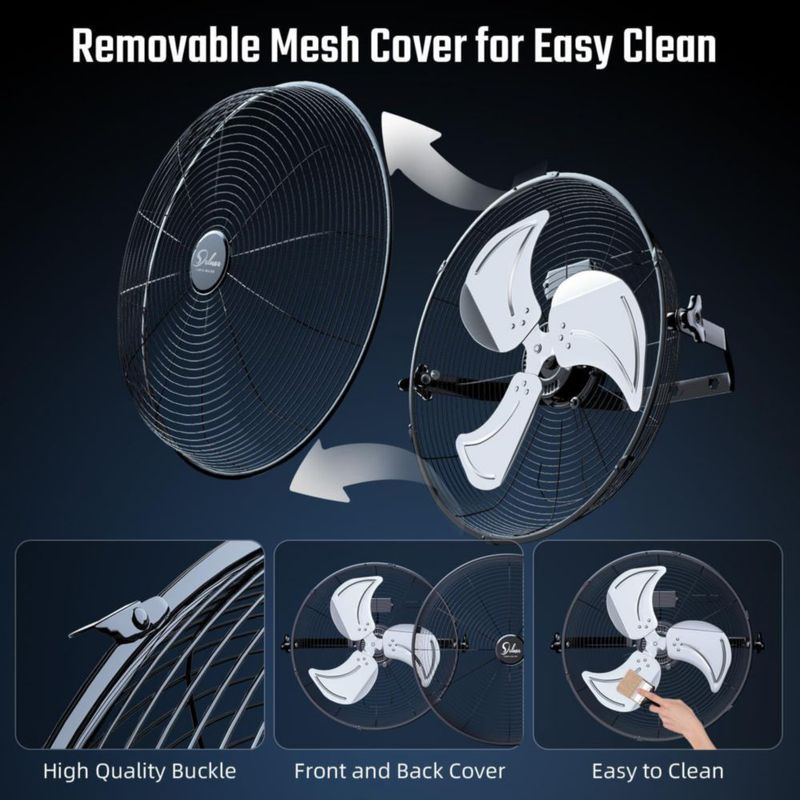 Ventilador Eléctrico Simple Deluxe 51 cm Negro 3 Velocidades