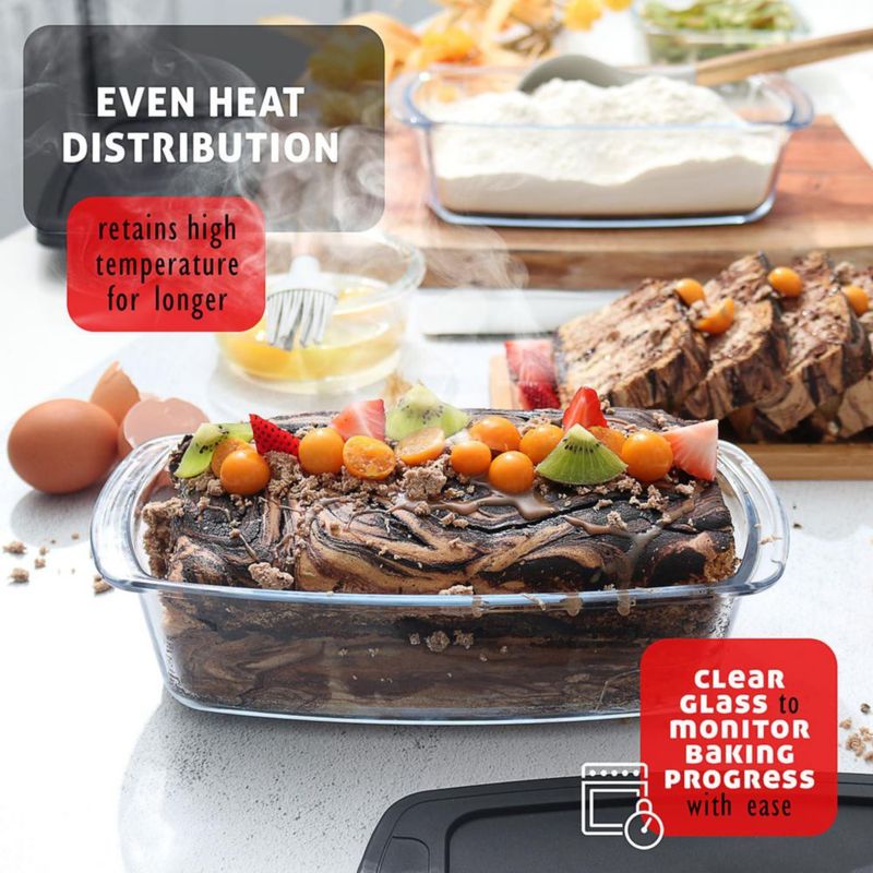 EATEX Juego de 7 piezas de vidrio negro con tapas para almacenamiento de alimentos