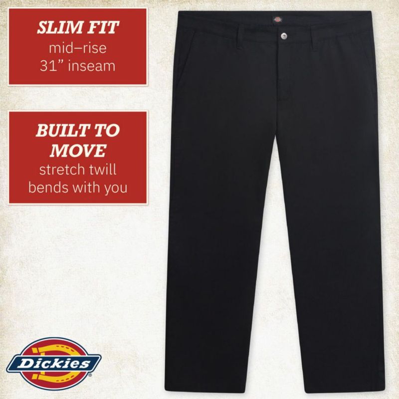 Pantalones Dickies Mujer Talla Plus Corte Bootcut Negro Lavado