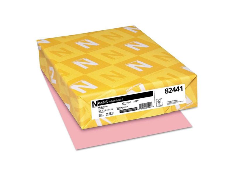 Cartulina Neenah 21x297 cm Rosa 250 Hojas 67 lb