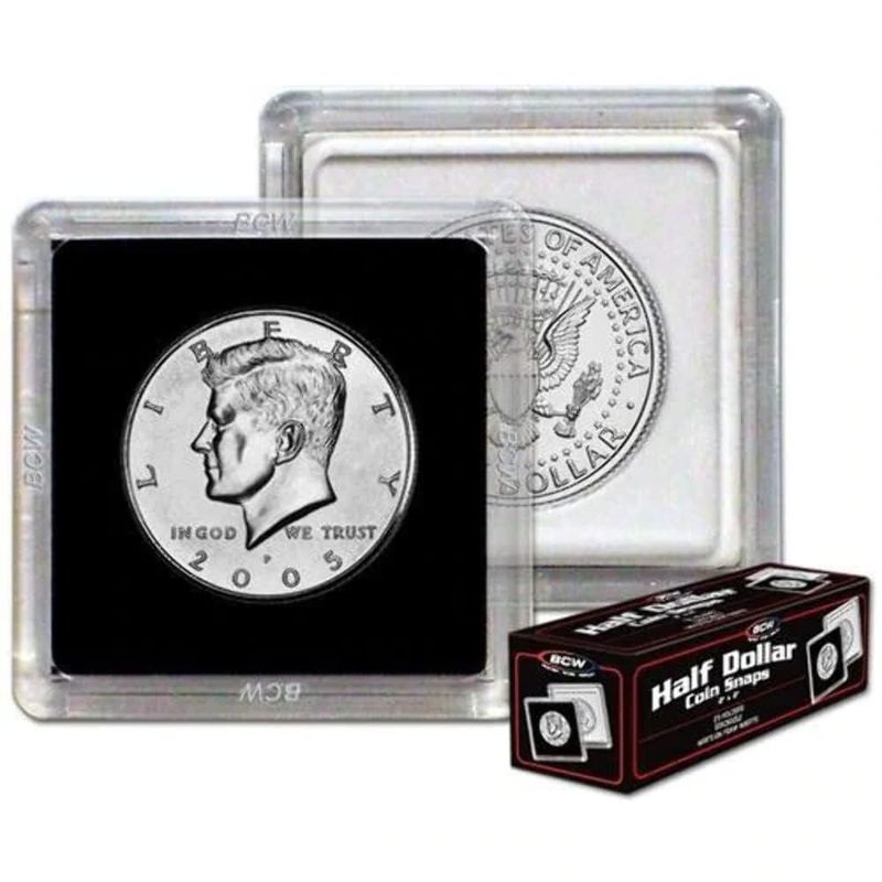 Porta monedas BCW 2x2 25 unidades Half Dollar archivado