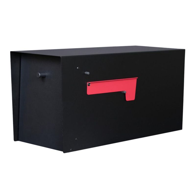 Buzón JOYMILE 53x20x25 cm Metálico Negro con Cierre Magnético