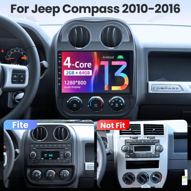 Radio de coche Jufodrca 10" Android 13 CarPlay/Auto