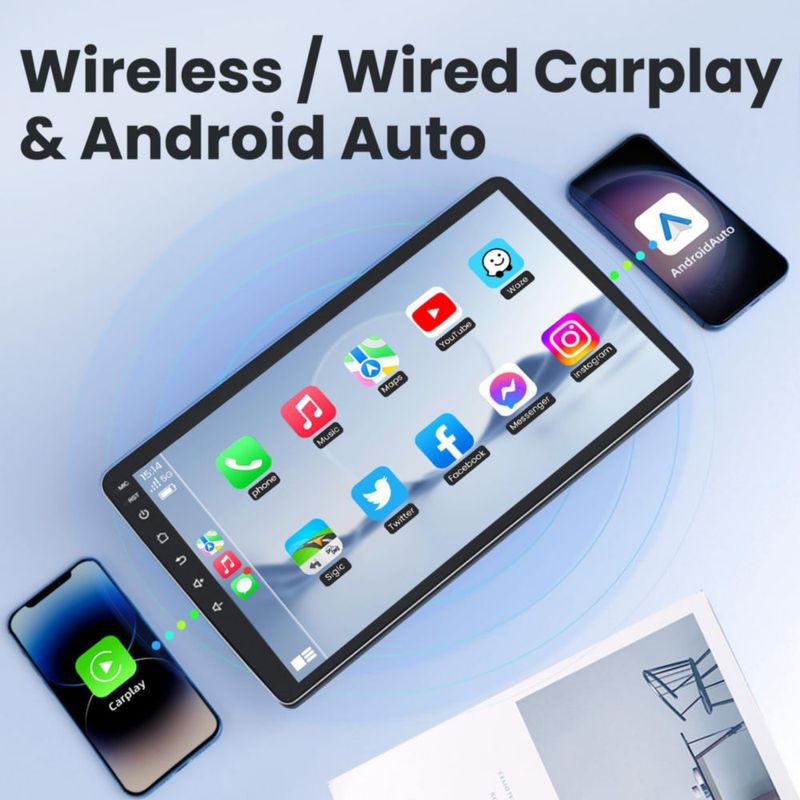 Radio de coche Jufodrca 10" Android 13 CarPlay/Auto