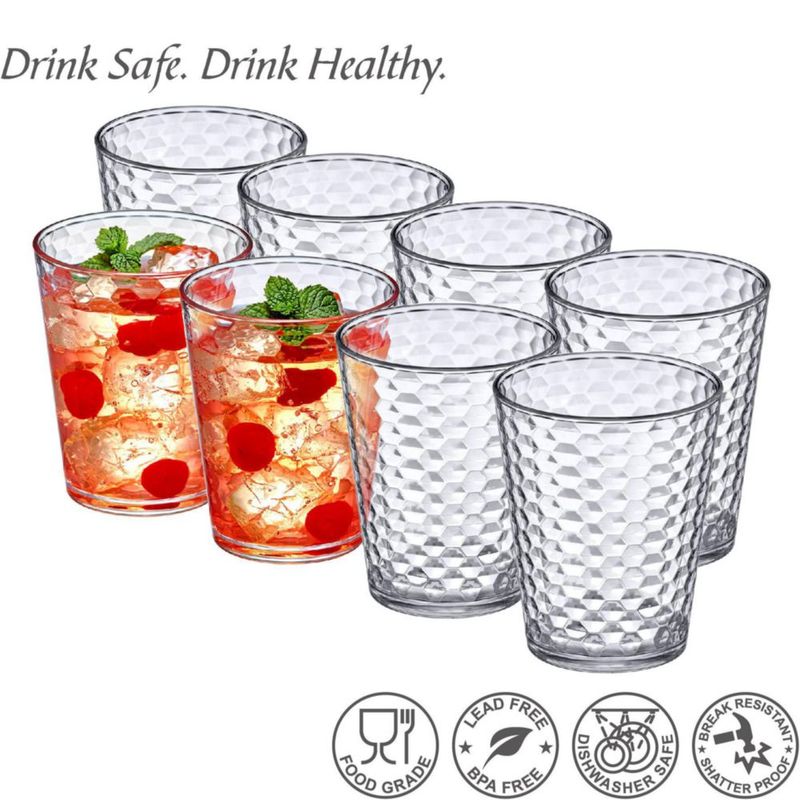 Vasos Amazing Abby 454 ml (Juego de 8) sin BPA