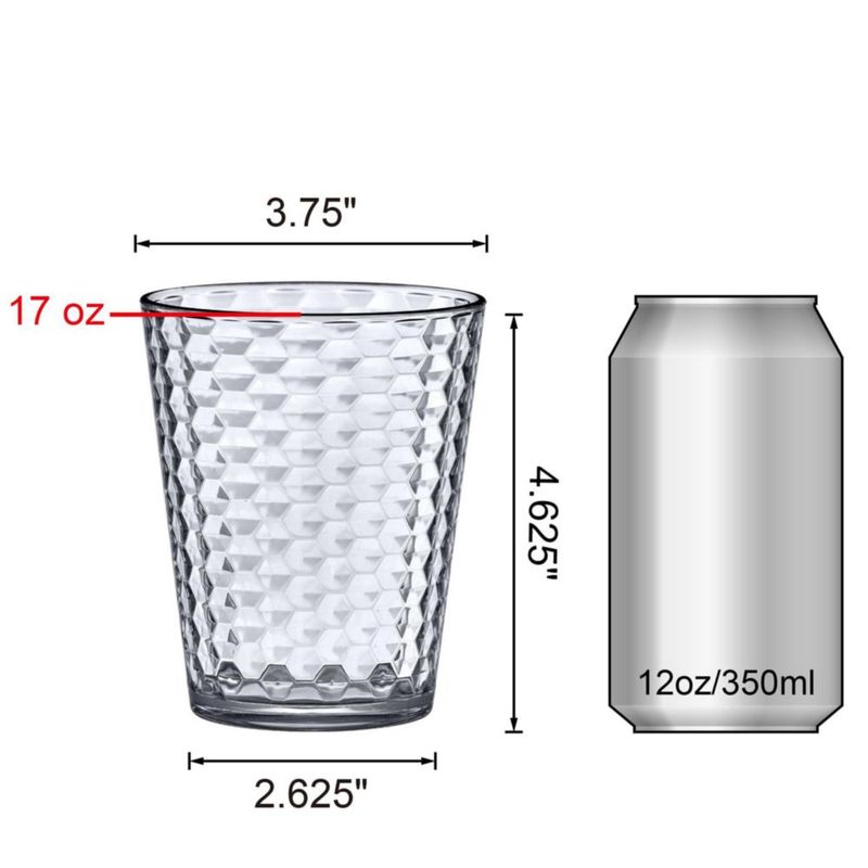 Vasos Amazing Abby 454 ml (Juego de 8) sin BPA