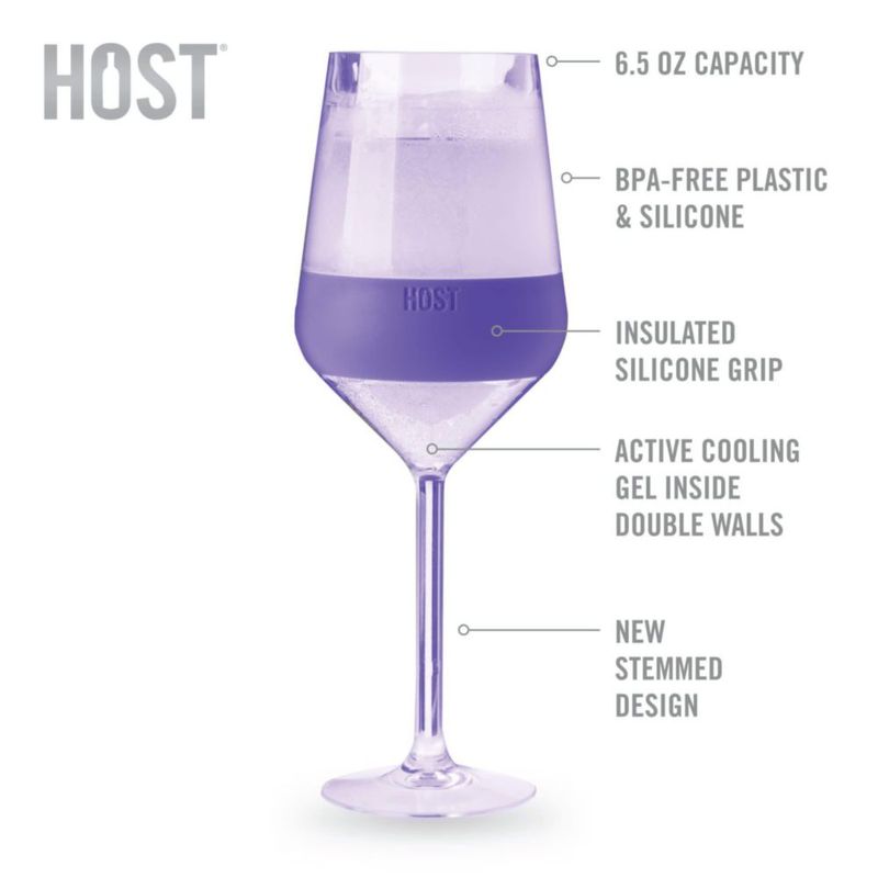 Vasos de vino HOST 195 ml de plástico tintado - Pack de 4