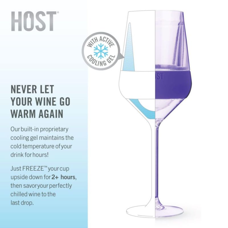 Vasos de vino HOST 195 ml de plástico tintado - Pack de 4
