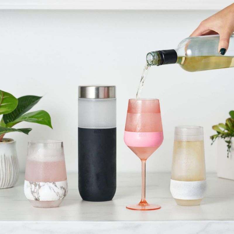 Vasos de vino HOST 195 ml de plástico tintado - Pack de 4