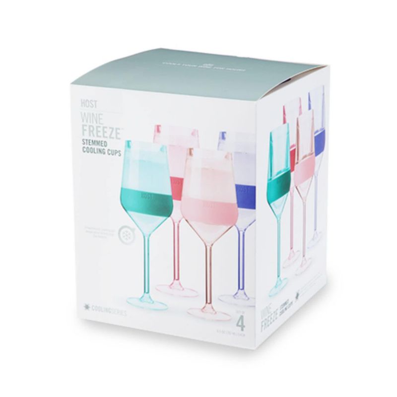 Vasos de vino HOST 195 ml de plástico tintado - Pack de 4