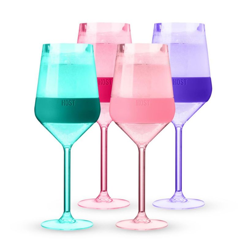 Vasos de vino HOST 195 ml de plástico tintado - Pack de 4