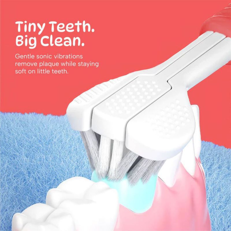 Cepillo de dientes eléctrico Well Before U-Shape 2-7 años IPX7 Rojo