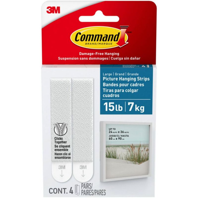 Tiras adhesivas Command para colgar cuadros 7 kg – 4 pares
