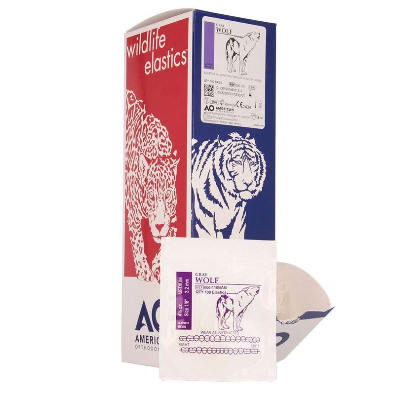 Elásticos American Orthodontics 3 mm 129 g Látex de Fuerza Media