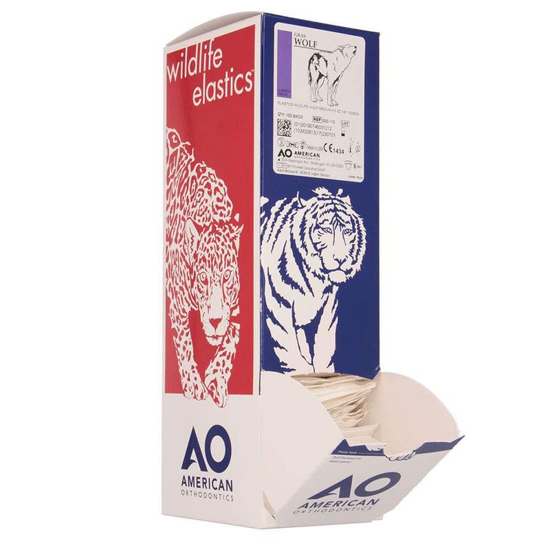 Elásticos American Orthodontics 3 mm 129 g Látex de Fuerza Media