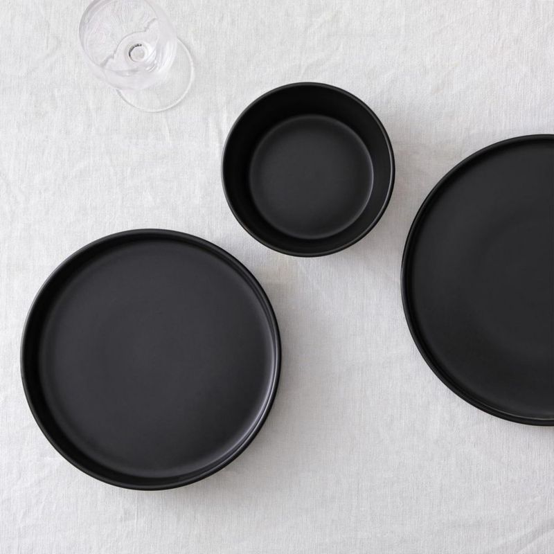 Juego de Vajilla Stone Lain 12 Piezas Negro Mate