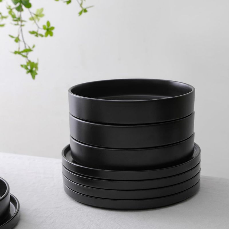 Juego de Vajilla Stone Lain 12 Piezas Negro Mate
