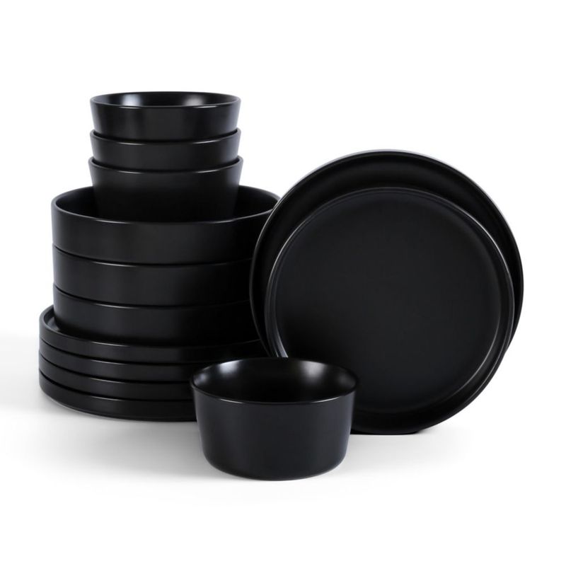 Juego de Vajilla Stone Lain 12 Piezas Negro Mate