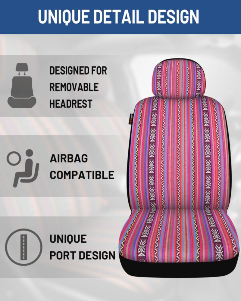 Cobertor de Asiento Sino Salected 12 Piezas Estilo Baja Rosa