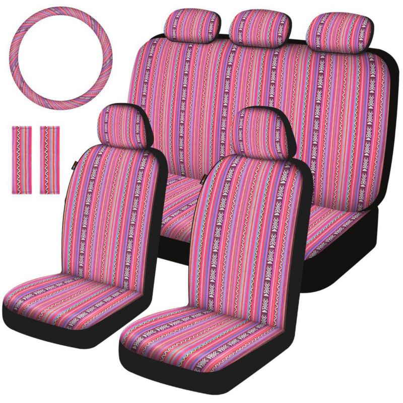 Cobertor de Asiento Sino Salected 12 Piezas Estilo Baja Rosa