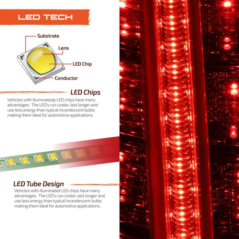 Luz trasera AKKON Chrysler 300 2011-2013 cromo/rojo