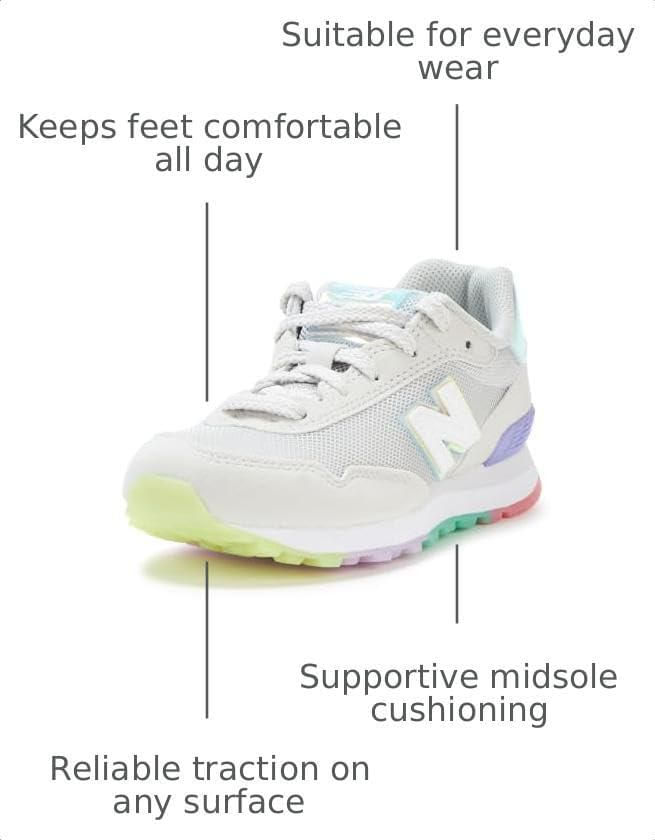 Zapatilla New Balance 515 V1 Gris/Lila Talla 13 Infantil