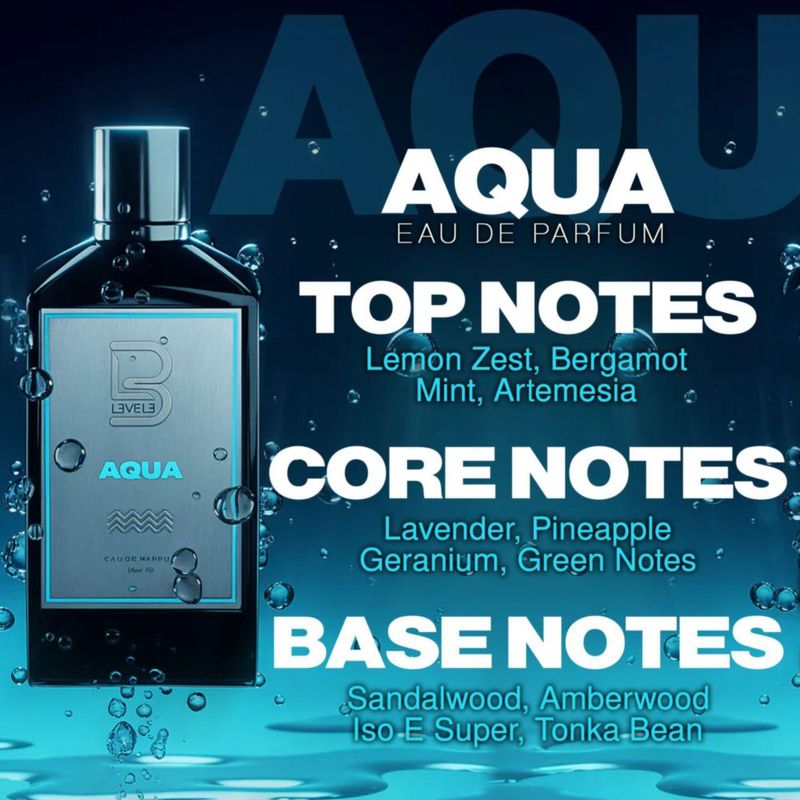 Eau de Parfum L3 Aqua 100 ml Menta Lavanda Ámbar y Madera
