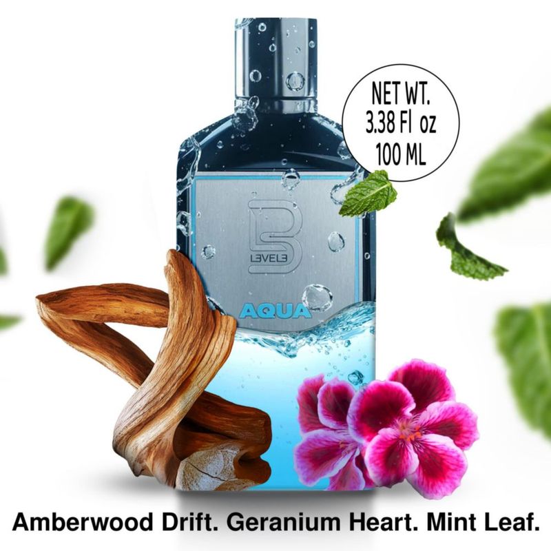 Eau de Parfum L3 Aqua 100 ml Menta Lavanda Ámbar y Madera
