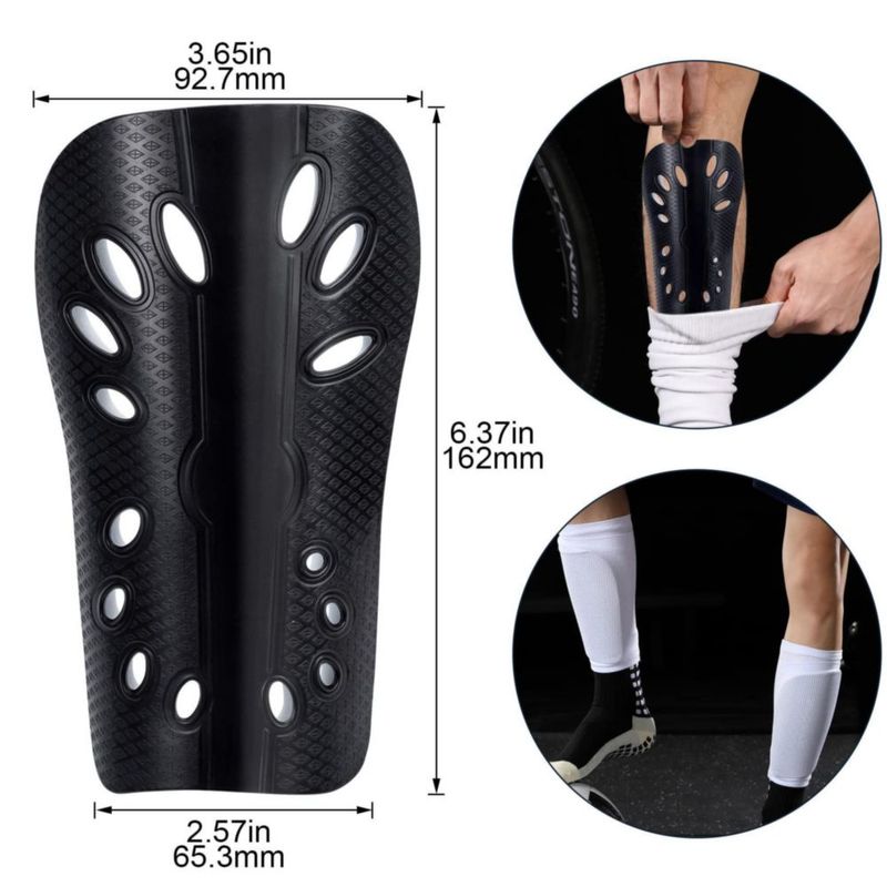 Espinilleras ANCIRS 16 cm Azul y Negro – 2 pares