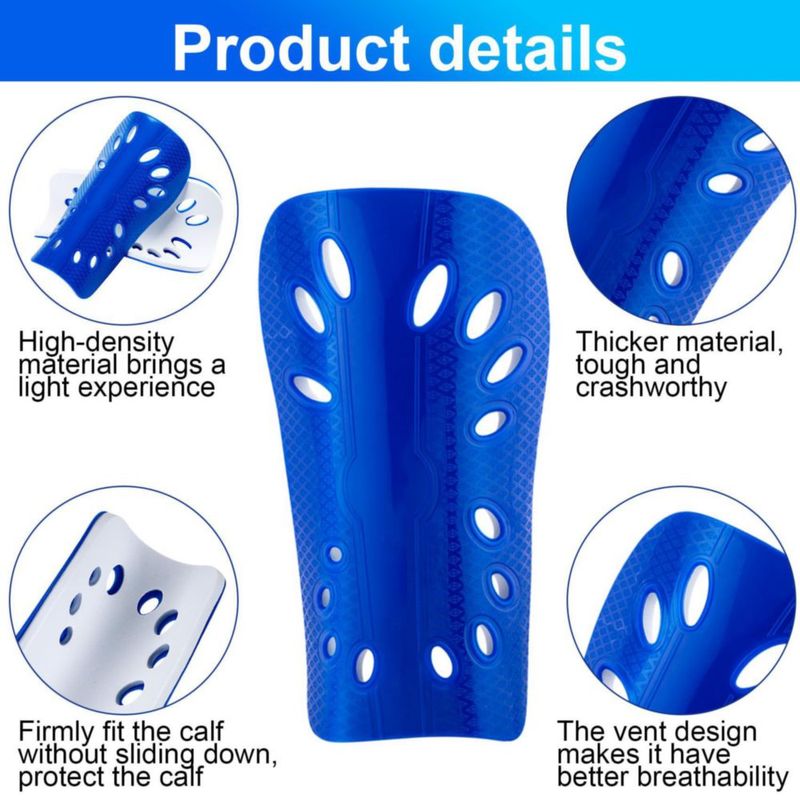 Espinilleras ANCIRS 16 cm Azul y Negro – 2 pares