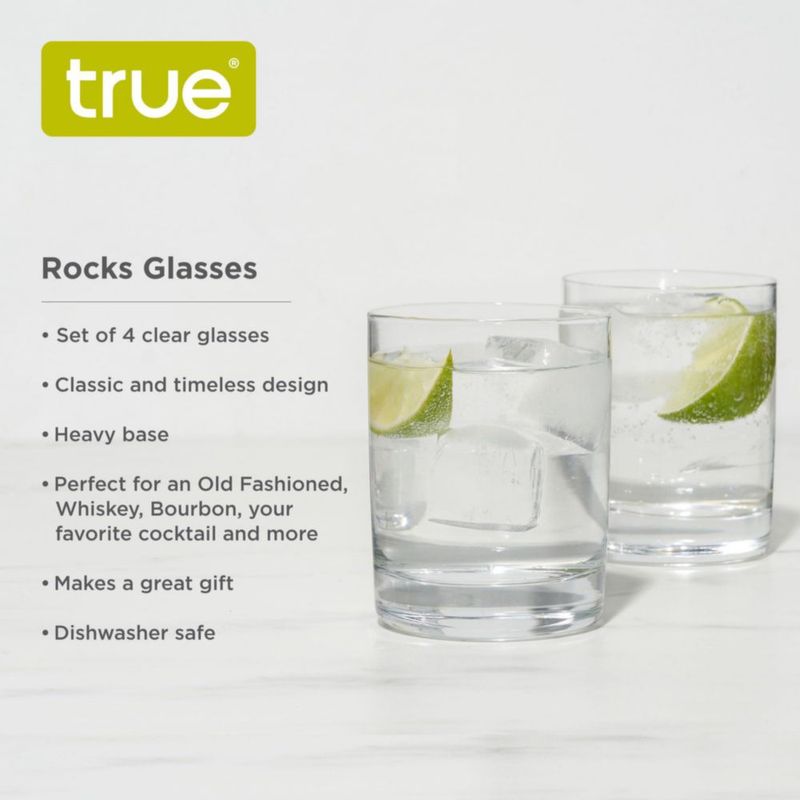 Juego de 4 vasos tipo rocks TRUE 355 ml