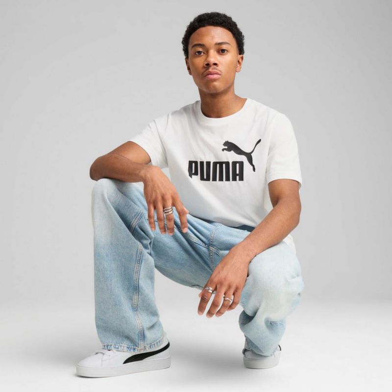 Camiseta PUMA Essentials Logo Blanca Talla Mediana